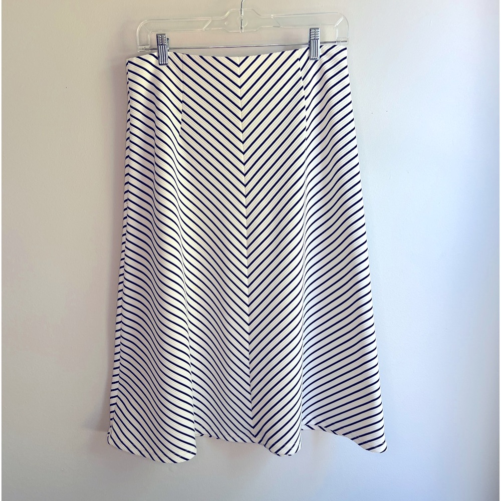 SugarLips Size Medium Black White Striped Skirt